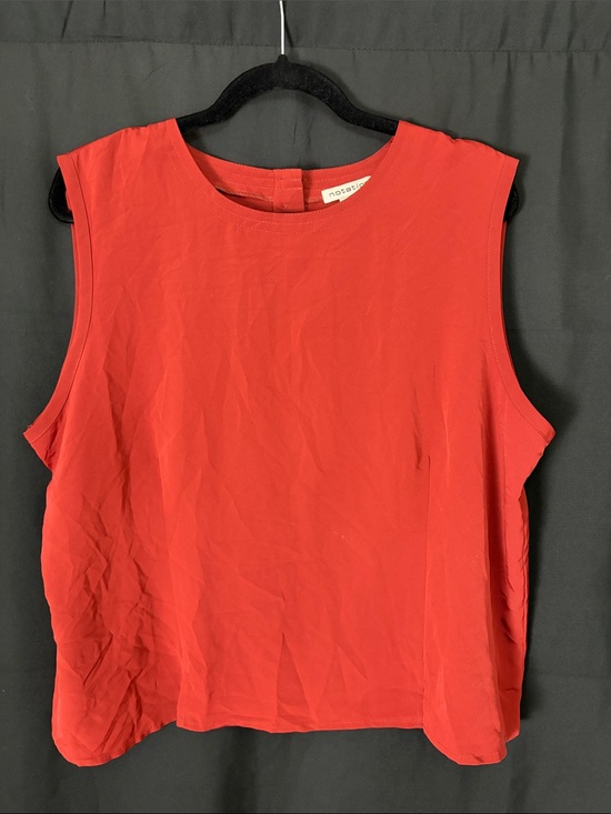 Notations Tops - Notations Bright Red Sleeveless Crew Neck Tank